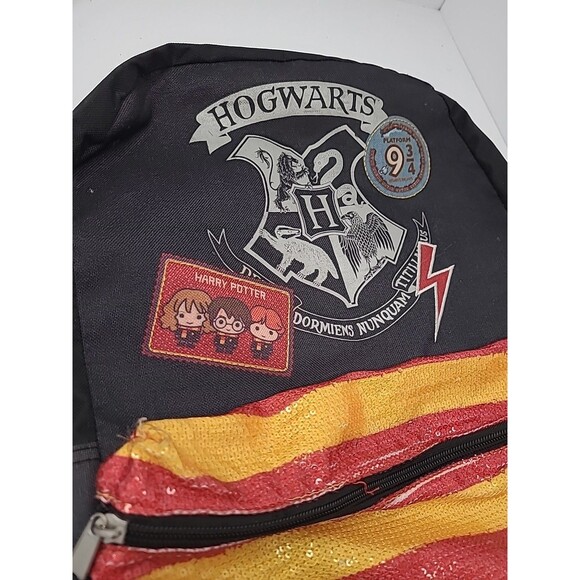 Harry Potter Hogwarts Backpack Book Bag School Bag Black Red Bag Storage - Picture 3 of 9